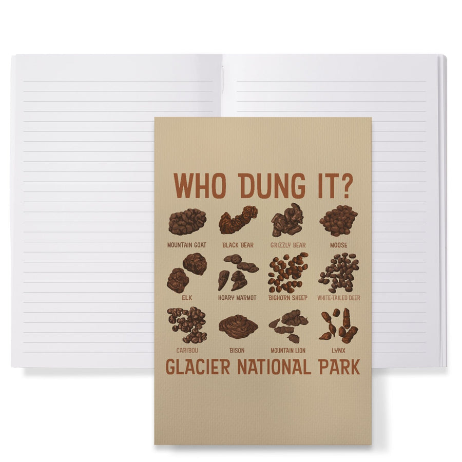 Lined 6x9 Journal, Glacier National Park, Montana, Poop, Lay Flat, 193 Pages, FSC paper Home Lantern Press 