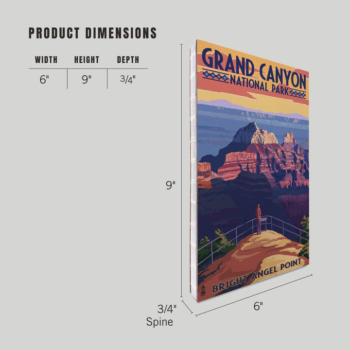 Lined 6x9 Journal, Grand Canyon National Park, Arizona, Bright Angel Point, Lay Flat, 193 Pages, FSC paper Home Lantern Press 