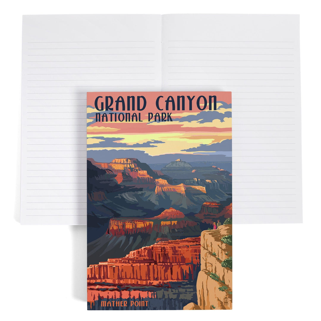 Lined 6x9 Journal, Grand Canyon National Park, Arizona, Mather Point, Lay Flat, 193 Pages, FSC paper Home Lantern Press 