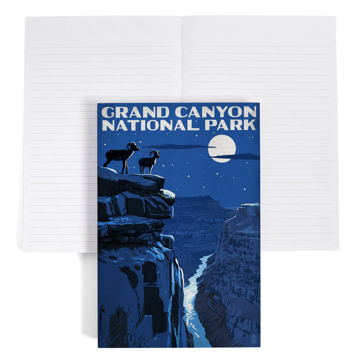 Lined 6x9 Journal, Grand Canyon National Park, Arizona, Night Scene, Lay Flat, 193 Pages, FSC paper Home Lantern Press 