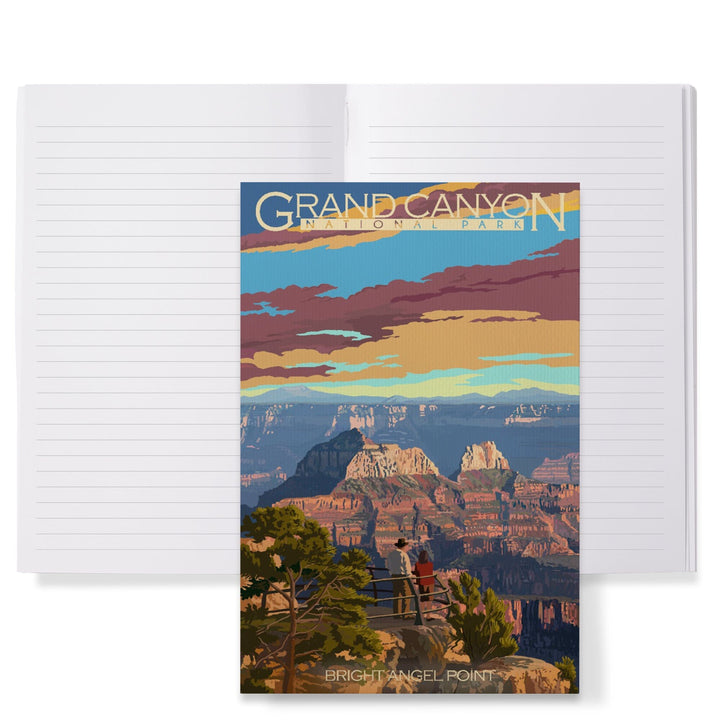 Lined 6x9 Journal, Grand Canyon National Park, Arizona, Painterly Series, Bright Angel Point, Lay Flat, 193 Pages, FSC paper Home Lantern Press 