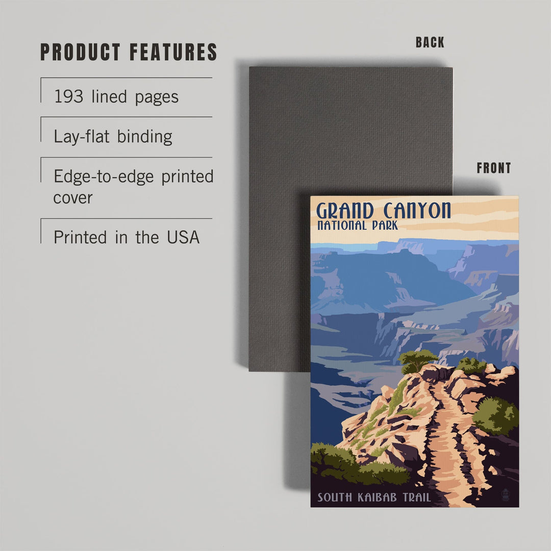 Lined 6x9 Journal, Grand Canyon National Park, Arizona, South Kaibab Trail, Lay Flat, 193 Pages, FSC paper Home Lantern Press 