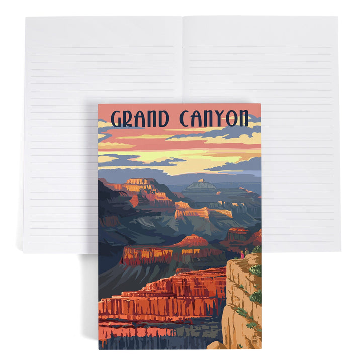 Lined 6x9 Journal, Grand Canyon National Park, Arizona, Sunset View, Lay Flat, 193 Pages, FSC paper Home Lantern Press 