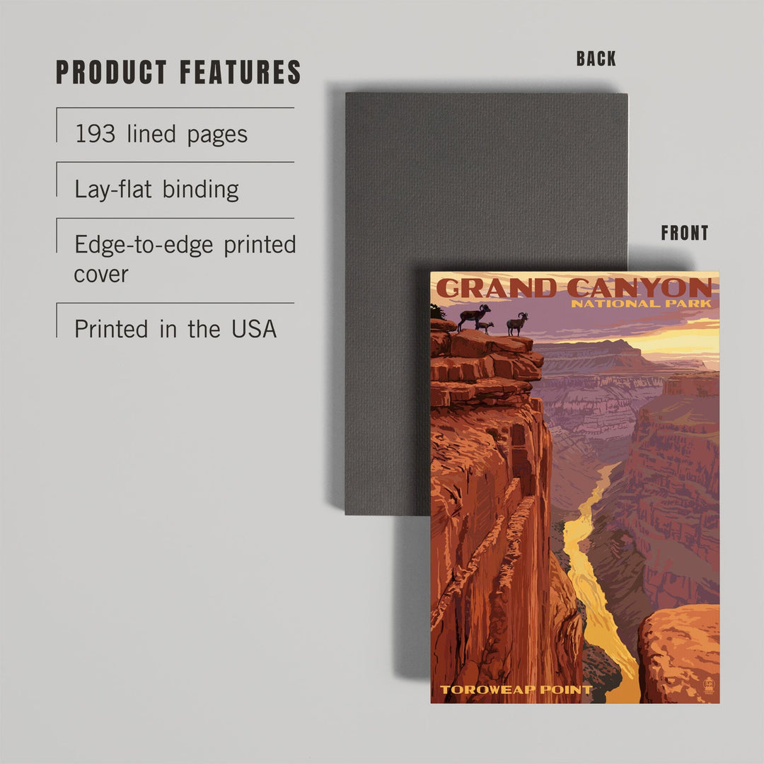 Lined 6x9 Journal, Grand Canyon National Park, Arizona, Toroweap Point, Lay Flat, 193 Pages, FSC paper Home Lantern Press 