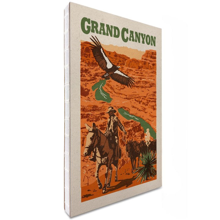 Lined 6x9 Journal, Grand Canyon National Park, Arizona, Woodblock, Lay Flat, 193 Pages, FSC paper Home Lantern Press 