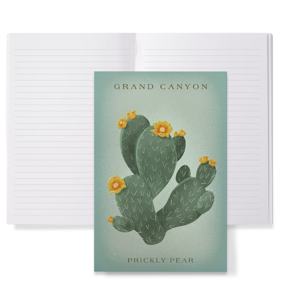 Lined 6x9 Journal, Grand Canyon, Prickly Pear with Yellow Flowers, Vintage Flora, Lay Flat, 193 Pages, FSC paper Home Lantern Press 