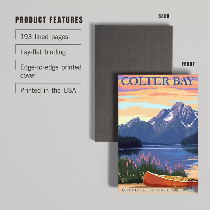 Lined 6x9 Journal, Grand Teton National Park, Wyoming, Colter Bay, Lay Flat, 193 Pages, FSC paper Home Lantern Press 