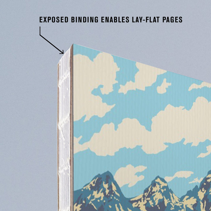 Lined 6x9 Journal, Grand Teton National Park, Wyoming, Explorer Series, Lay Flat, 193 Pages, FSC paper Home Lantern Press 