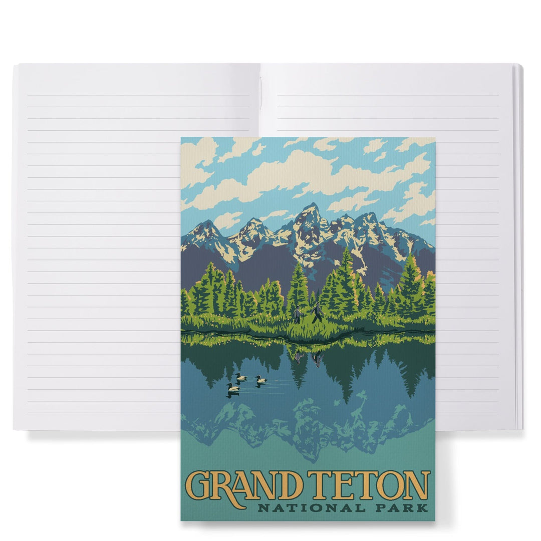 Lined 6x9 Journal, Grand Teton National Park, Wyoming, Explorer Series, Lay Flat, 193 Pages, FSC paper Home Lantern Press 