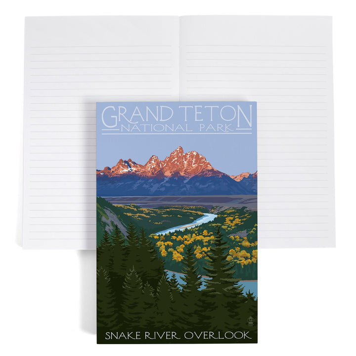 Lined 6x9 Journal, Grand Teton National Park, Wyoming, Snake River Overlook, Lay Flat, 193 Pages, FSC paper Home Lantern Press 