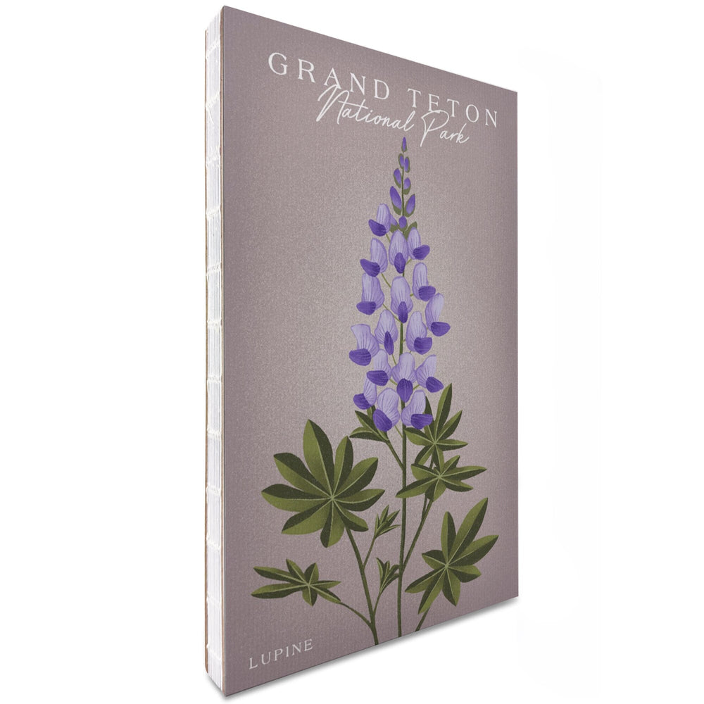 Lined 6x9 Journal, Grand Teton National Park, Wyoming, Vintage Flora, Lupine, Lay Flat, 193 Pages, FSC paper Home Lantern Press 