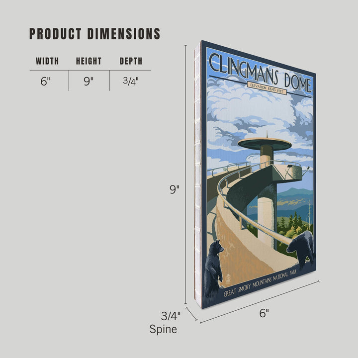 Lined 6x9 Journal, Great Smoky Mountains National Park, Tennessee, Clingmans Dome, Lay Flat, 193 Pages, FSC paper Home Lantern Press 