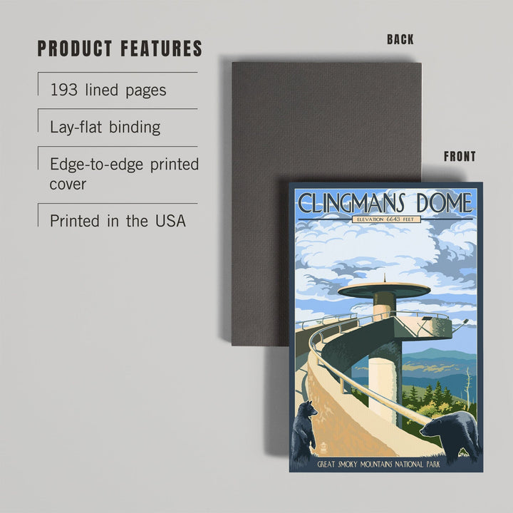 Lined 6x9 Journal, Great Smoky Mountains National Park, Tennessee, Clingmans Dome, Lay Flat, 193 Pages, FSC paper Home Lantern Press 