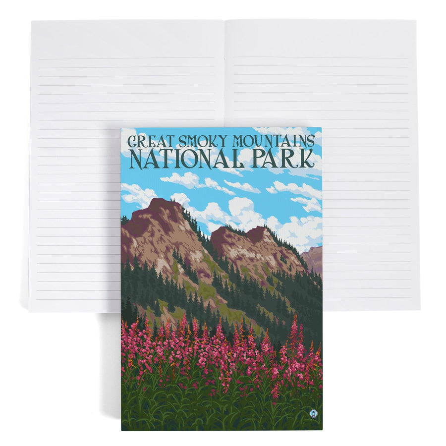 Lined 6x9 Journal, Great Smoky Mountains National Park, Tennessee, Fireweeds, Lay Flat, 193 Pages, FSC paper Home Lantern Press 