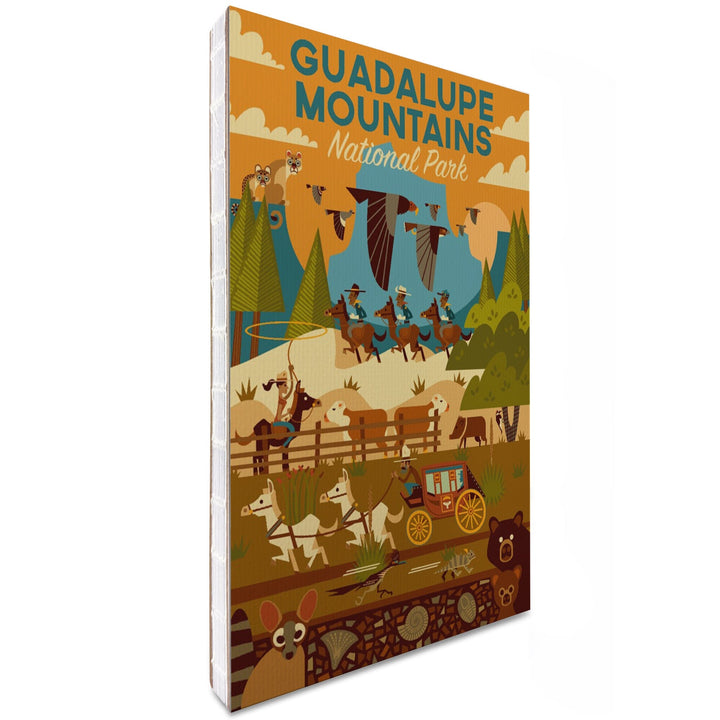 Lined 6x9 Journal, Guadalupe Mountains National Park, Texas, Geometric, Lay Flat, 193 Pages, FSC paper Home Lantern Press 