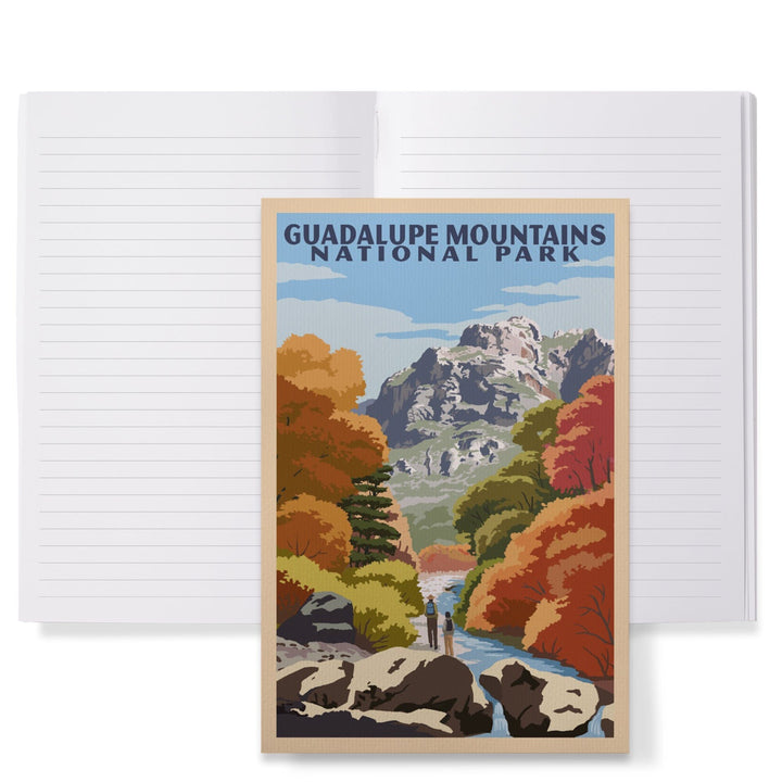 Lined 6x9 Journal, Guadalupe Mountains National Park, WPA Style, Lay Flat, 193 Pages, FSC paper Home Lantern Press 