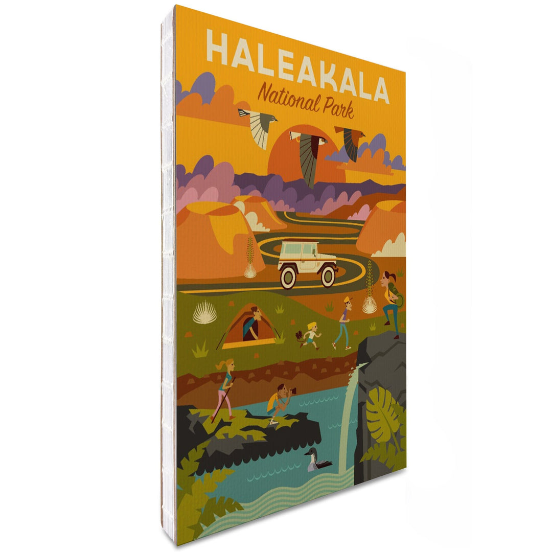 Lined 6x9 Journal, Haleakalā National Park, Hawaii, Geometric National Park Series, Lay Flat, 193 Pages, FSC paper Home Lantern Press 