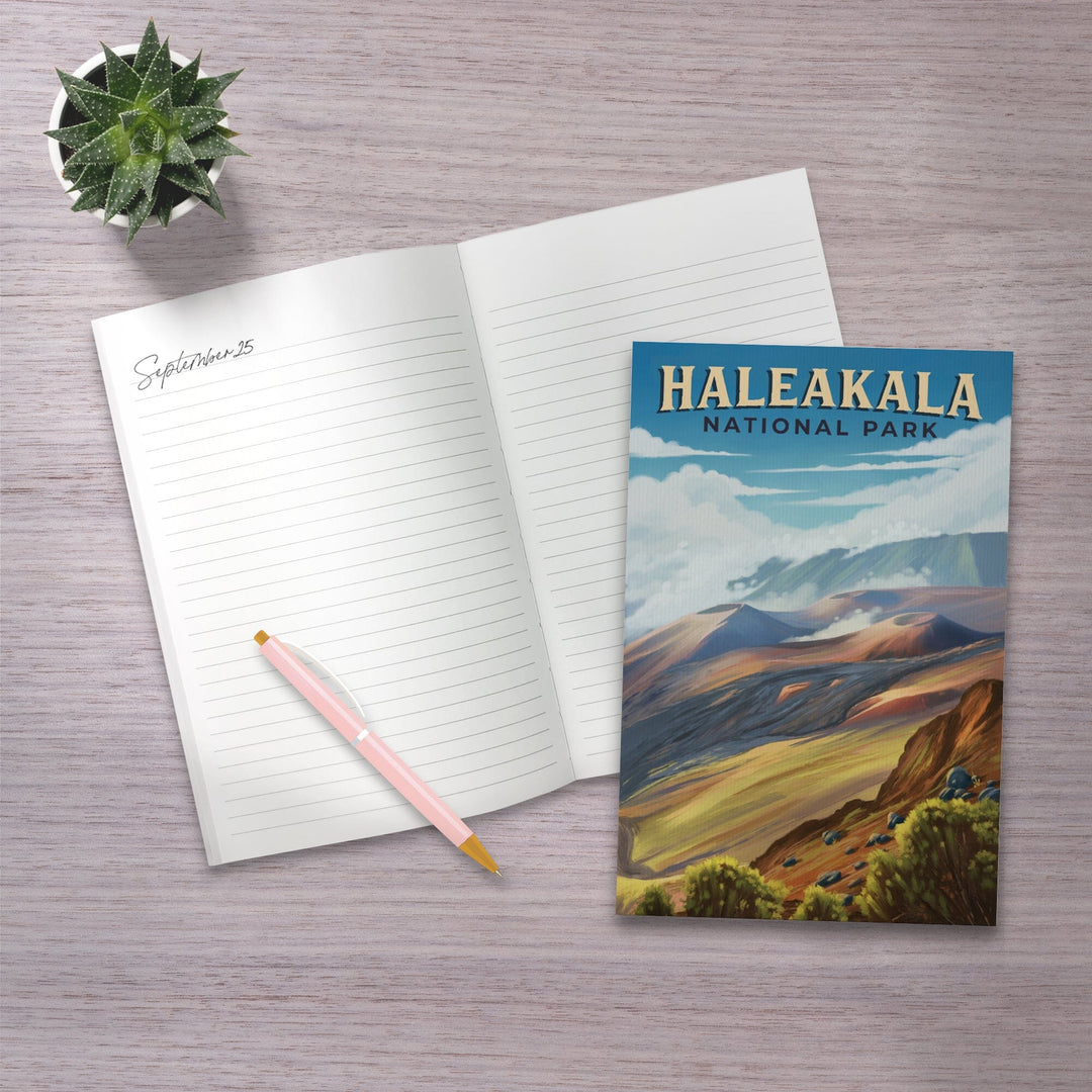 Lined 6x9 Journal, Haleakalā National Park, Hawaii, Oil Painting, Lay Flat, 193 Pages, FSC paper Home Lantern Press 