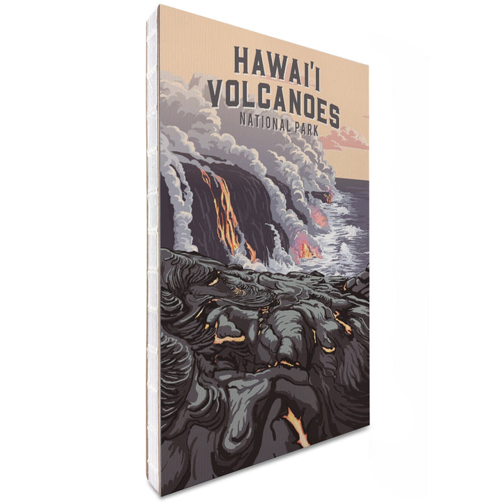 Lined 6x9 Journal, Hawaii Volcanoes National Park, Hawaii, Painterly National Park Series, Lay Flat, 193 Pages, FSC paper Home Lantern Press 