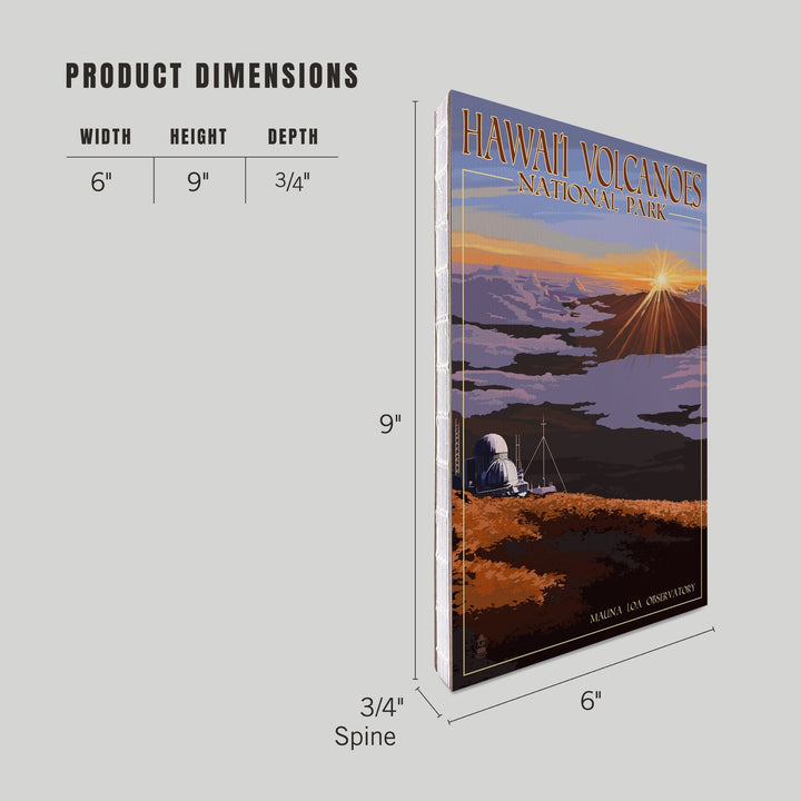 Lined 6x9 Journal, Hawaii Volcanoes National Park, Mauna Loa Observatory at Sunrise, Lay Flat, 193 Pages, FSC paper Home Lantern Press 