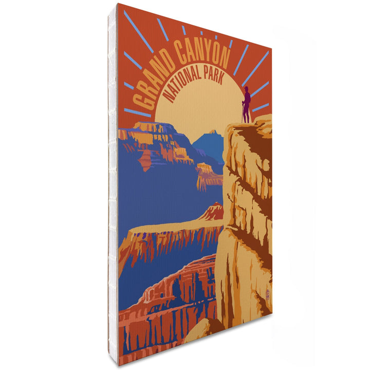 Lined 6x9 Journal, Hiker in Grand Canyon National Park, Psychedelic, Lay Flat, 193 Pages, FSC paper Home Lantern Press 