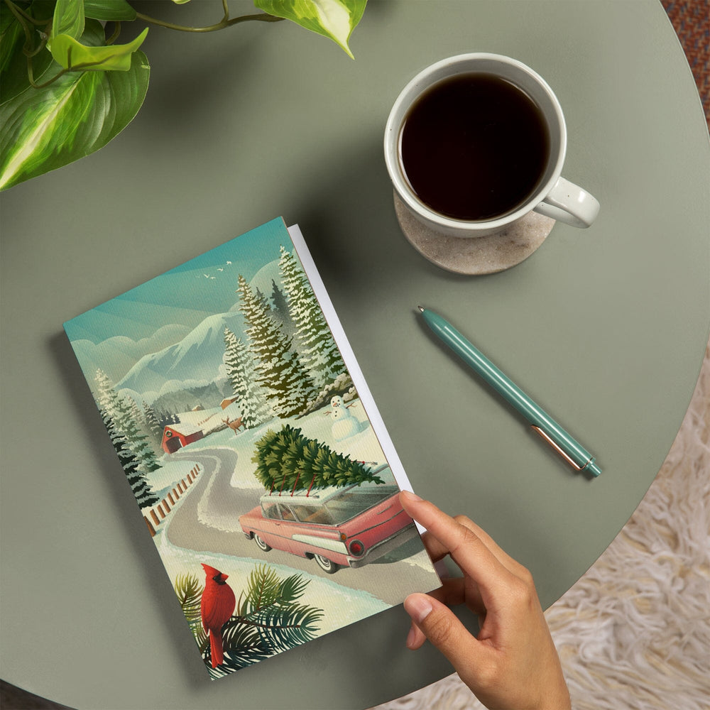 Lined 6x9 Journal, Holiday Tradition, Christmas Tree Farm, Lay Flat, 193 Pages, FSC paper Home Lantern Press 