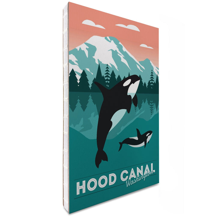 Lined 6x9 Journal, Hood Canal, Washington, Orca Whale and Calf, Go Freestyle, Lay Flat, 193 Pages, FSC paper Home Lantern Press 