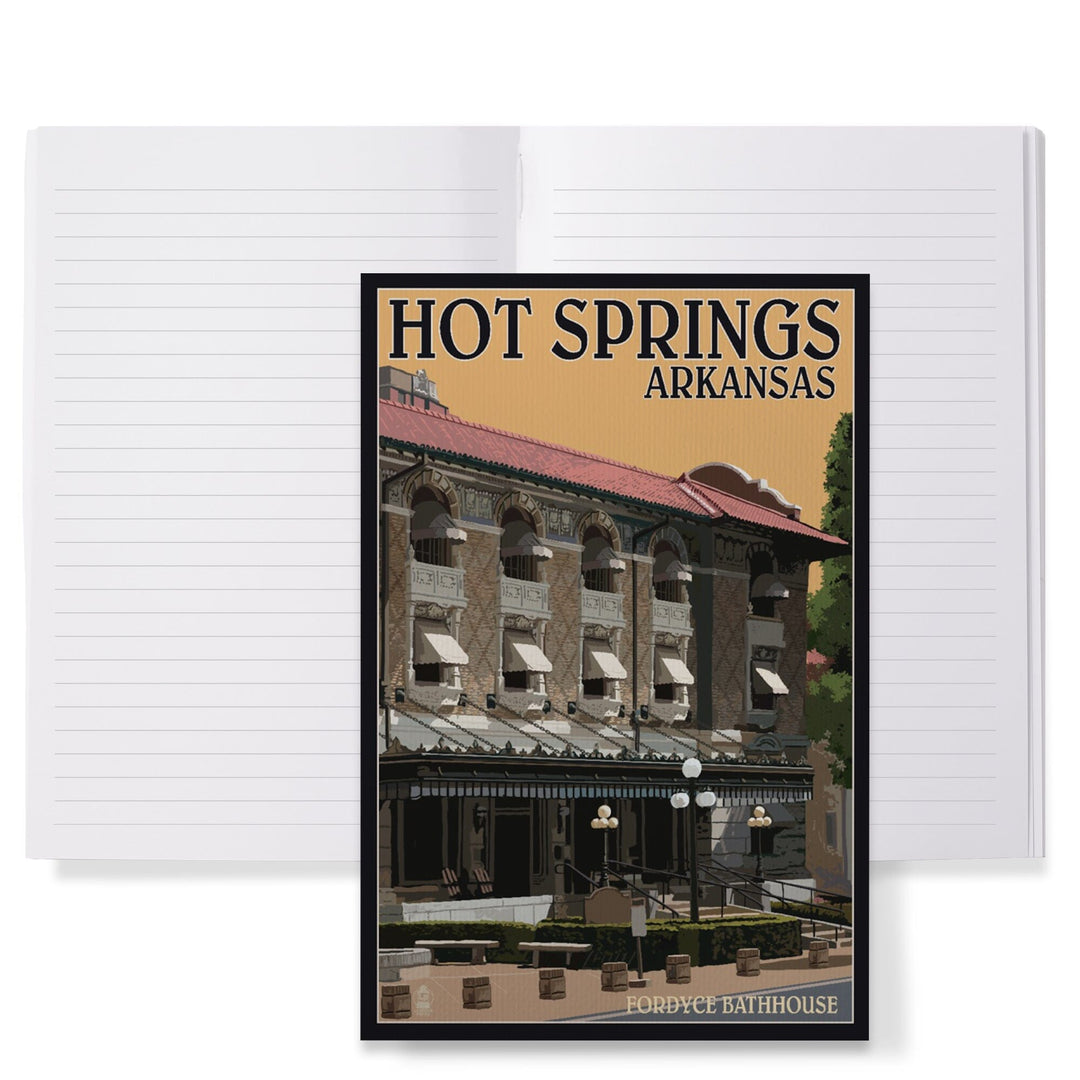 Lined 6x9 Journal, Hot Springs National Park, Arkansas, Fordyce Bathhouse, Lay Flat, 193 Pages, FSC paper Home Lantern Press 