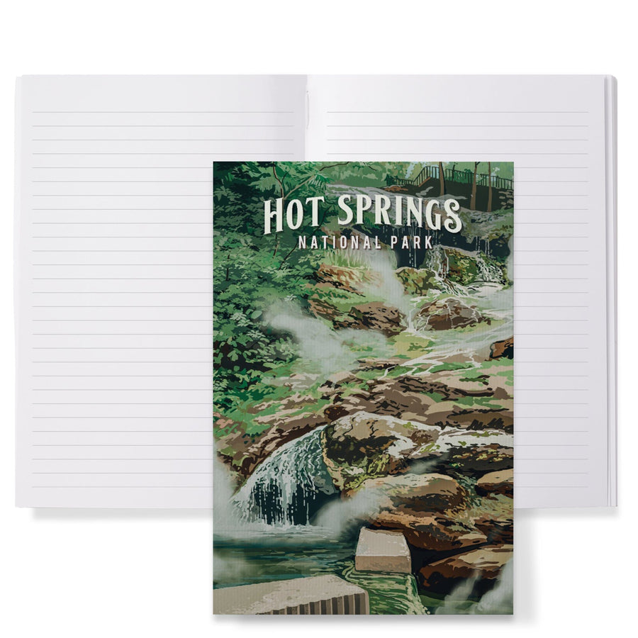 Lined 6x9 Journal, Hot Springs National Park, Arkansas, Painterly National Park Series, Lay Flat, 193 Pages, FSC paper Home Lantern Press 