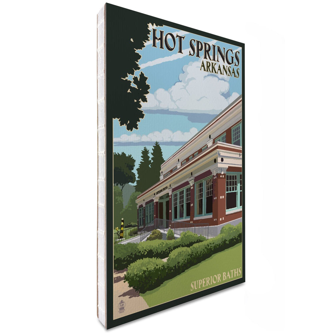 Lined 6x9 Journal, Hot Springs National Park, Arkansas, Superior Baths, Lay Flat, 193 Pages, FSC paper Home Lantern Press 