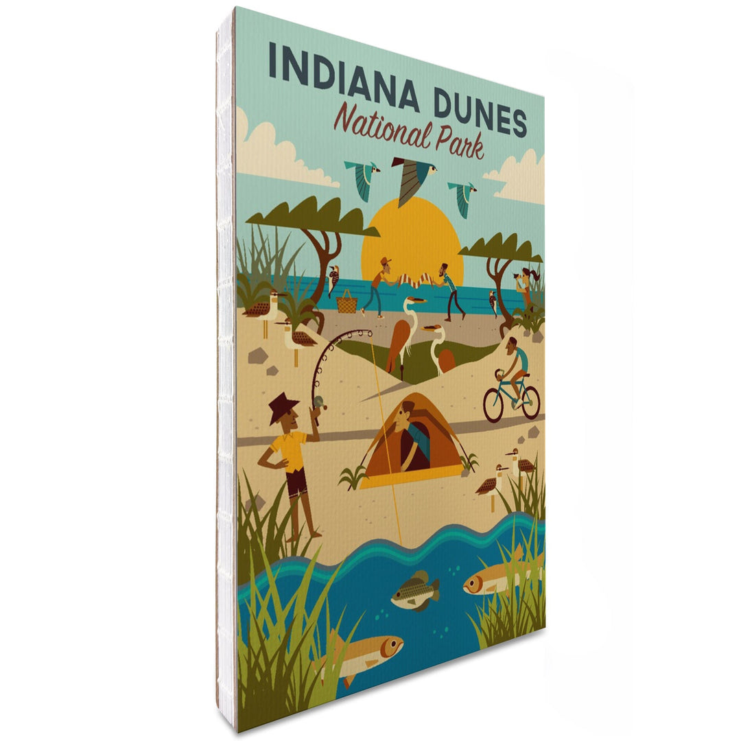 Lined 6x9 Journal, Indiana Dunes National Park, Indiana, Geometric National Park Series, Lay Flat, 193 Pages, FSC paper Home Lantern Press 