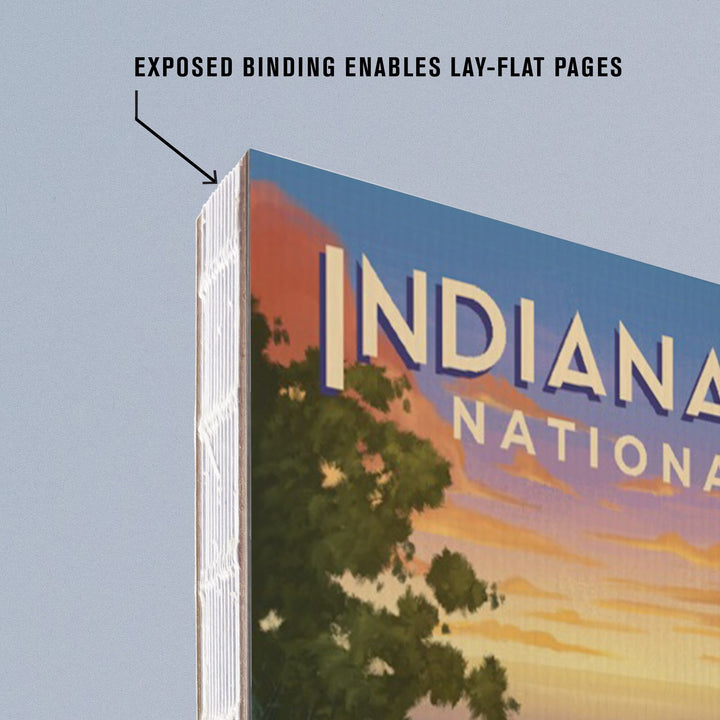 Lined 6x9 Journal, Indiana Dunes National Park, Indiana, Oil Painting, Lay Flat, 193 Pages, FSC paper Home Lantern Press 