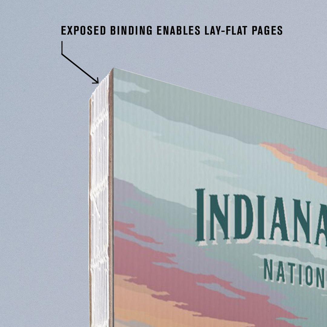 Lined 6x9 Journal, Indiana Dunes National Park, Indiana, Painterly National Park Series, Lay Flat, 193 Pages, FSC paper Home Lantern Press 