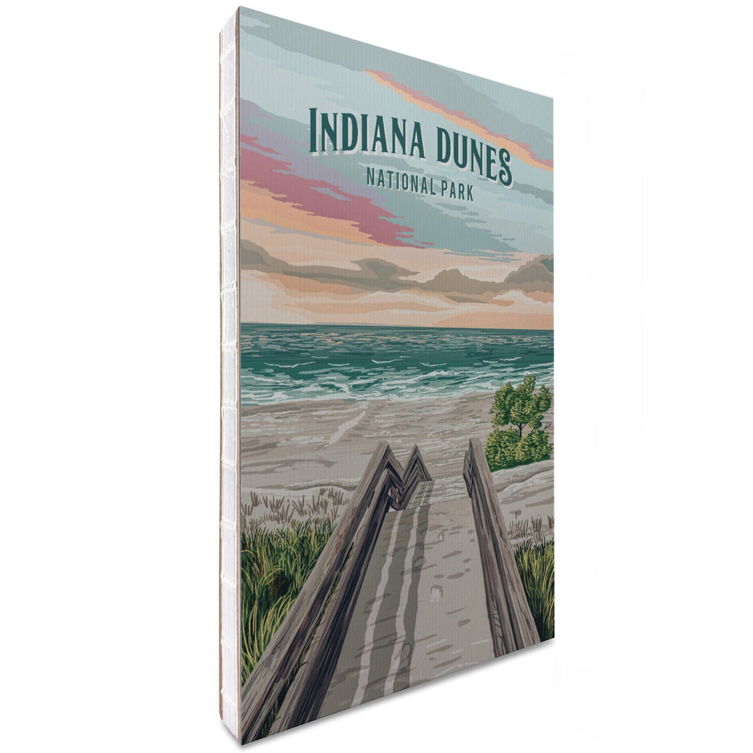 Lined 6x9 Journal, Indiana Dunes National Park, Indiana, Painterly National Park Series, Lay Flat, 193 Pages, FSC paper Home Lantern Press 