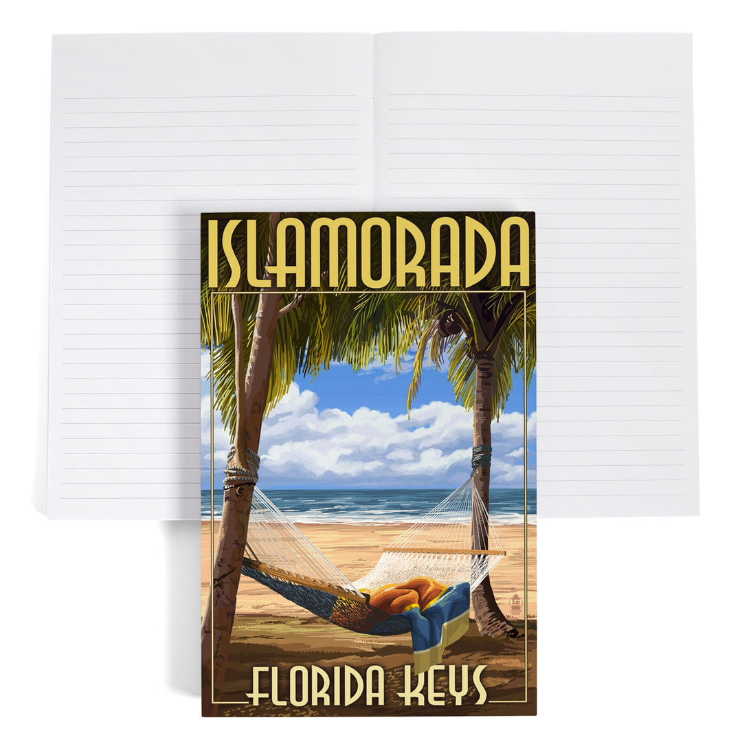 Lined 6x9 Journal, Islamorada, Florida Keys, Hammock Scene, Lay Flat, 193 Pages, FSC paper Home Lantern Press 