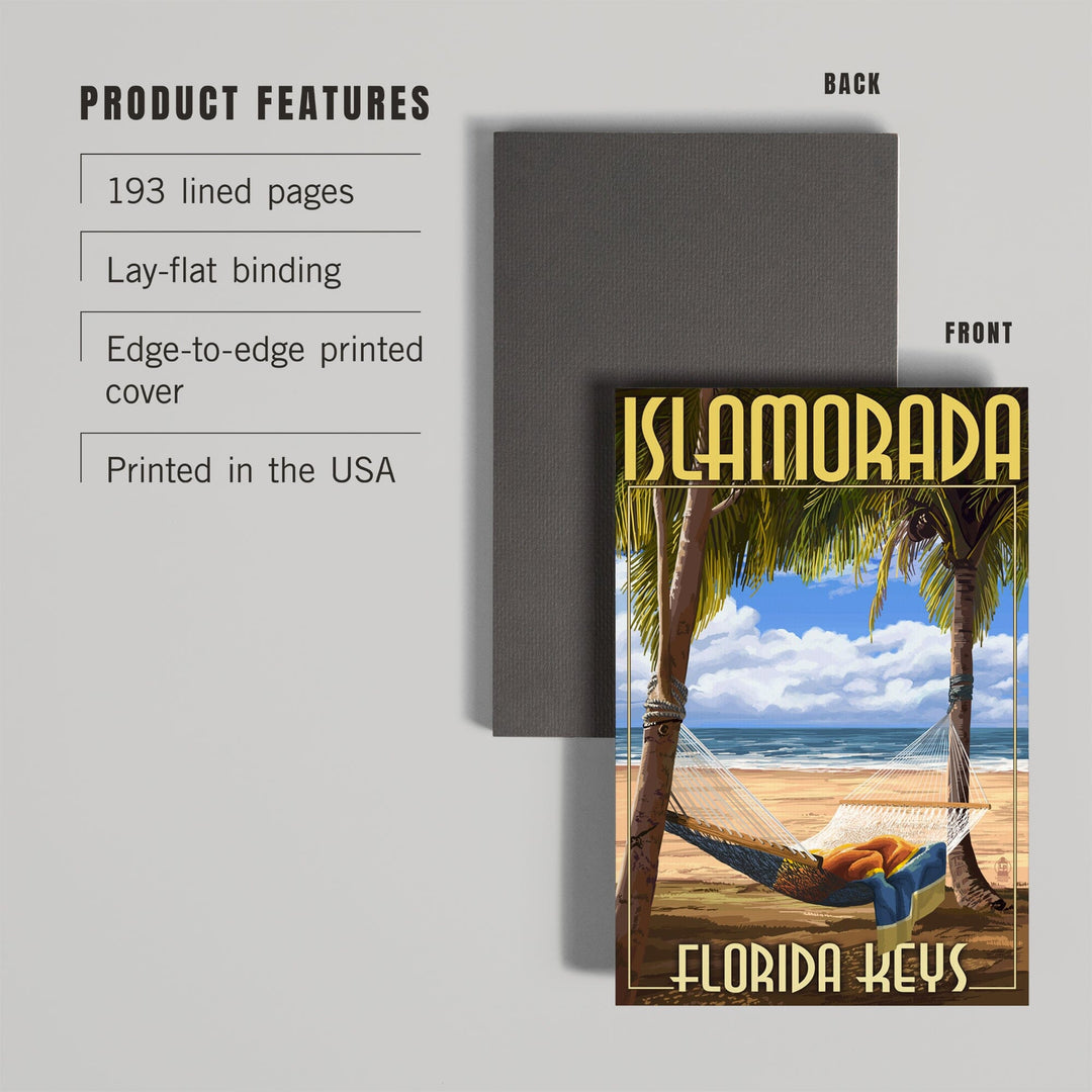 Lined 6x9 Journal, Islamorada, Florida Keys, Hammock Scene, Lay Flat, 193 Pages, FSC paper Home Lantern Press 