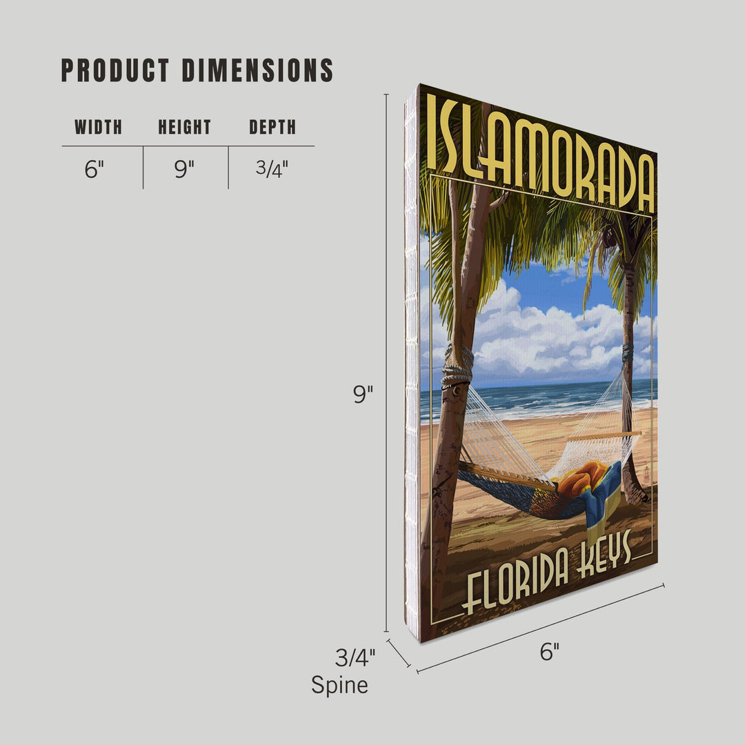 Lined 6x9 Journal, Islamorada, Florida Keys, Hammock Scene, Lay Flat, 193 Pages, FSC paper Home Lantern Press 