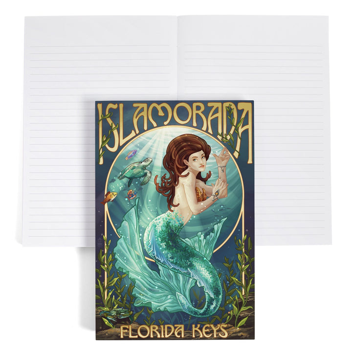 Lined 6x9 Journal, Islamorada, Florida Keys, Mermaid, Lay Flat, 193 Pages, FSC paper Home Lantern Press 