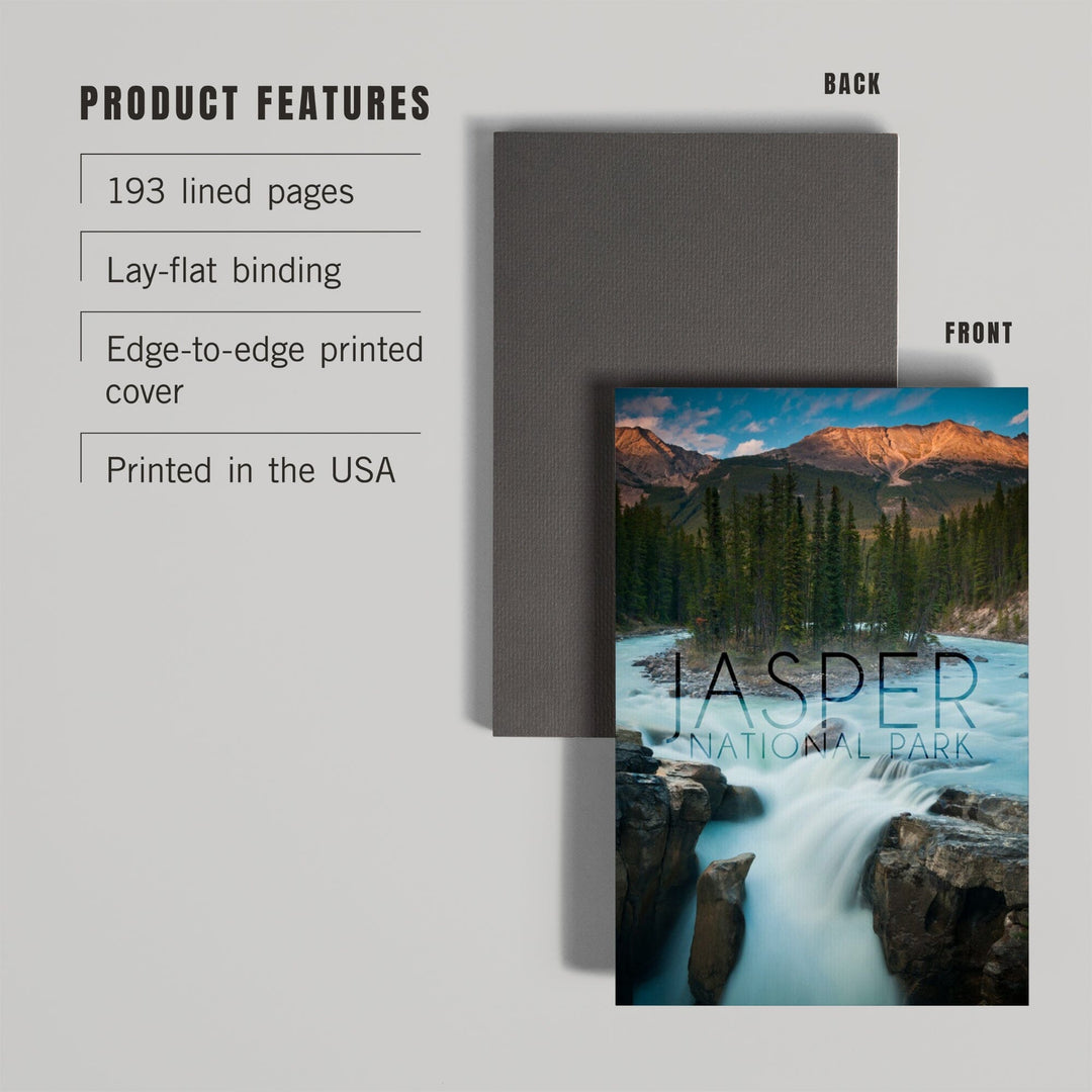 Lined 6x9 Journal, Jasper National Park, Alberta, Canada, Sunwapta Falls, Lay Flat, 193 Pages, FSC paper Home Lantern Press 