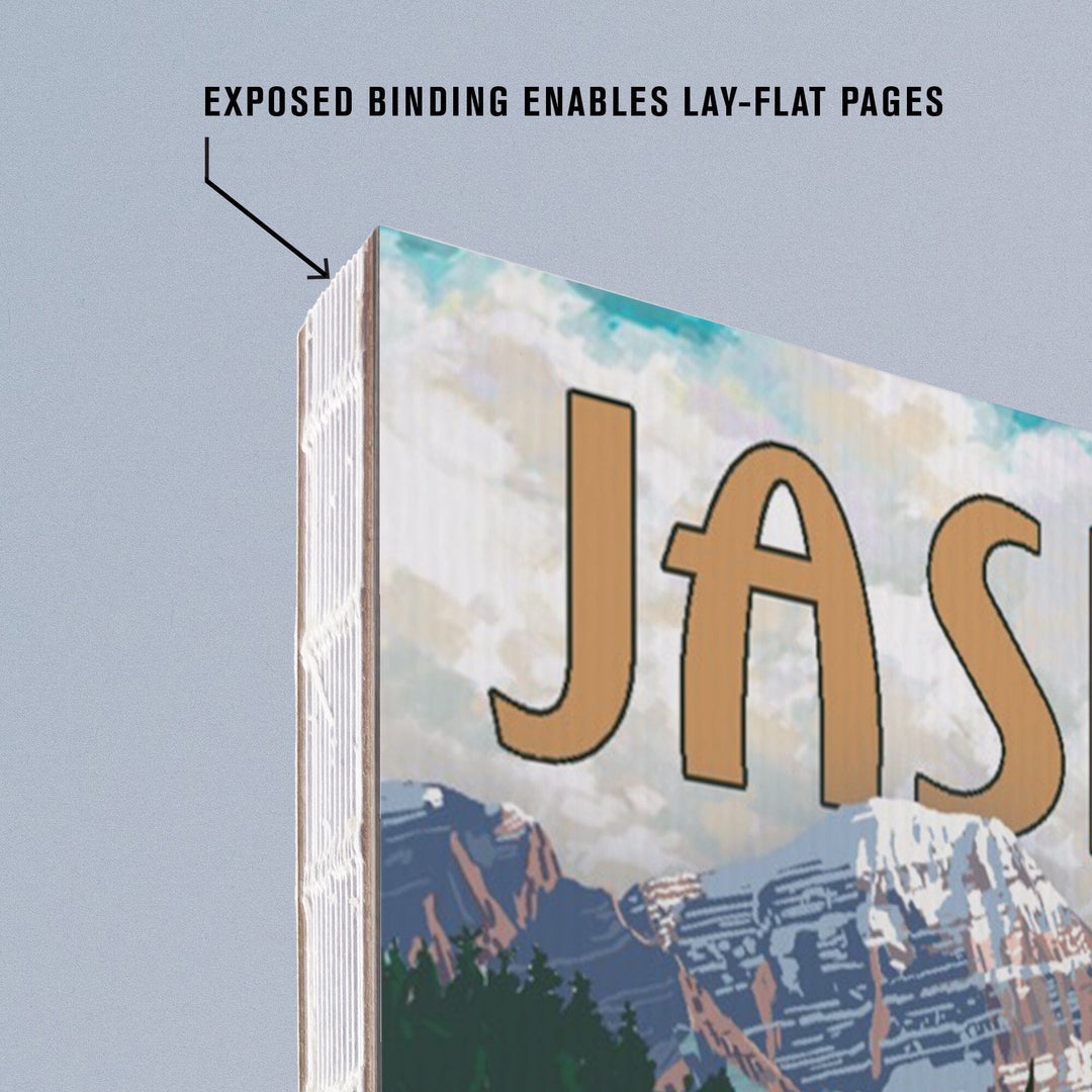 Lined 6x9 Journal, Jasper National Park, Canada, Icefields Parkway, Camper Van, Lay Flat, 193 Pages, FSC paper Home Lantern Press 