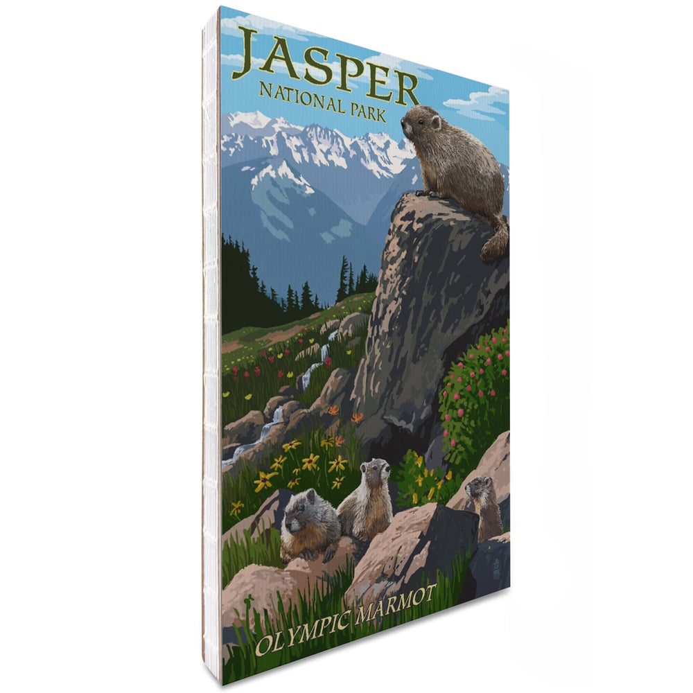 Lined 6x9 Journal, Jasper National Park, Canada, Olympic Marmots, Lay Flat, 193 Pages, FSC paper Home Lantern Press 