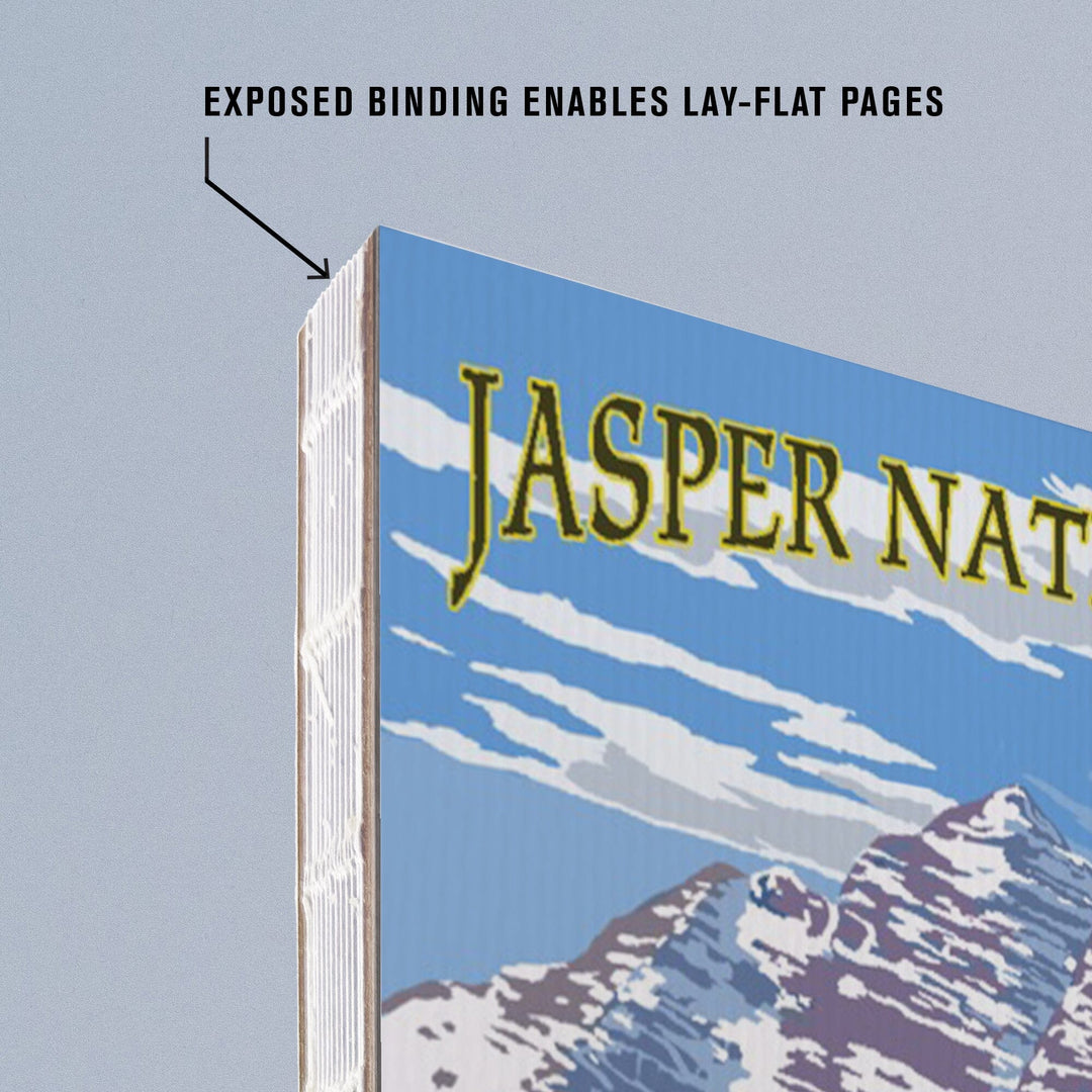 Lined 6x9 Journal, Jasper National Park, Maroon Bells and Elk, Lay Flat, 193 Pages, FSC paper Home Lantern Press 