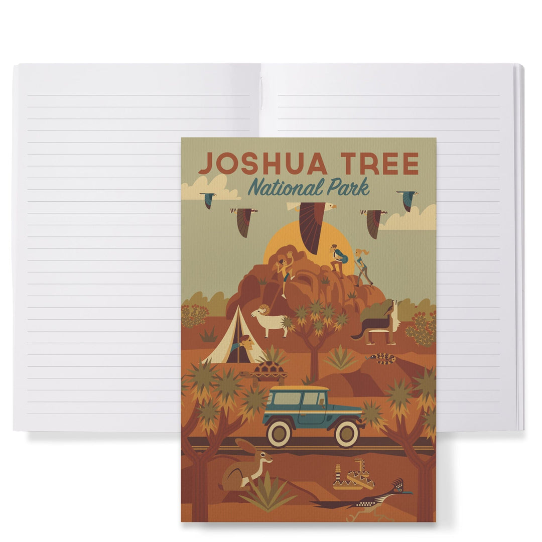 Lined 6x9 Journal, Joshua Tree National Park, California, Geometric National Park Series, Lay Flat, 193 Pages, FSC paper Home Lantern Press 