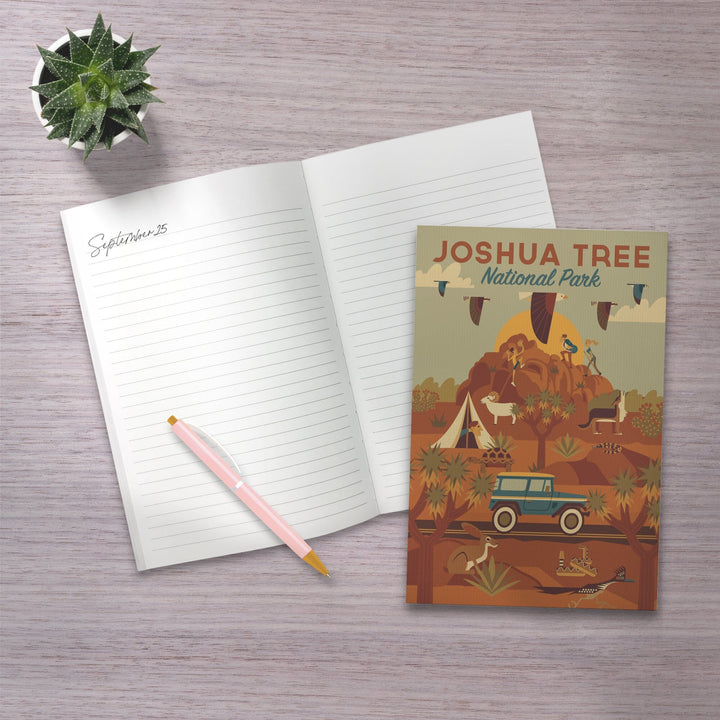 Lined 6x9 Journal, Joshua Tree National Park, California, Geometric National Park Series, Lay Flat, 193 Pages, FSC paper Home Lantern Press 