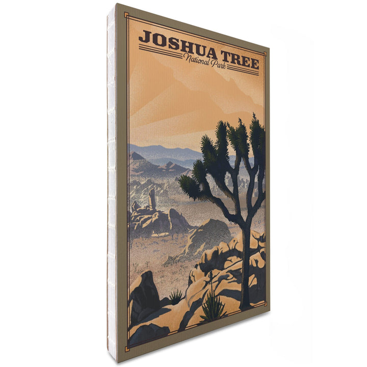 Lined 6x9 Journal, Joshua Tree National Park, California, Lithograph National Park Series, Lay Flat, 193 Pages, FSC paper Home Lantern Press 