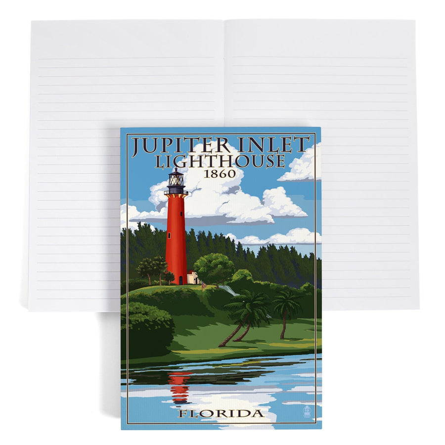 Lined 6x9 Journal, Jupiter, Florida, Jupiter Inlet Lighthouse, Lay Flat, 193 Pages, FSC paper Home Lantern Press 