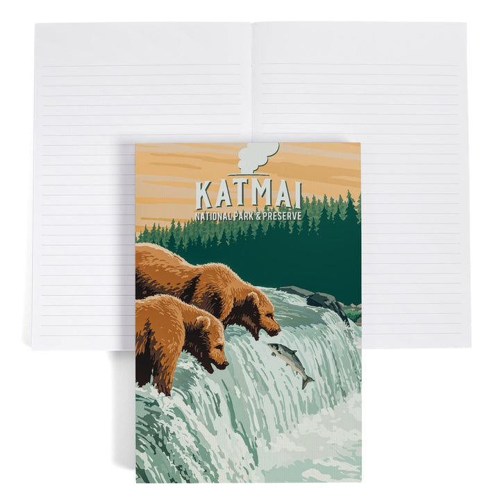 Lined 6x9 Journal, Katmai National Park, Alaska, Painterly, Lay Flat, 193 Pages, FSC paper Home Lantern Press 