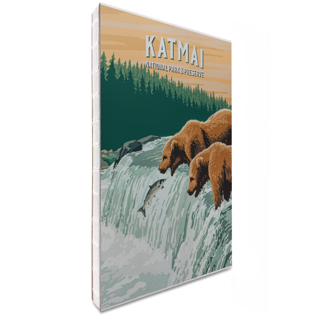 Lined 6x9 Journal, Katmai National Park, Alaska, Painterly National Park Series, Lay Flat, 193 Pages, FSC paper Home Lantern Press 