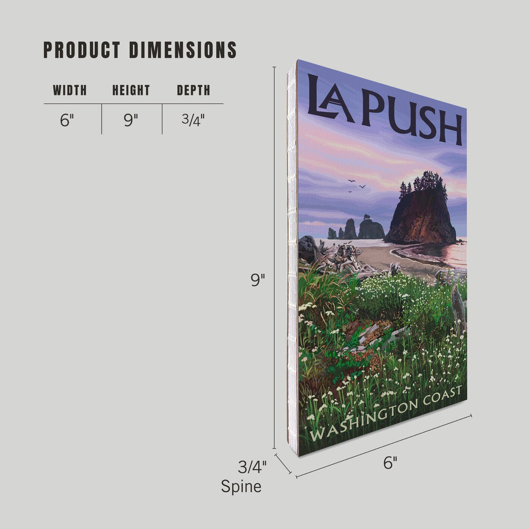 Lined 6x9 Journal, La Push, Washington, Coast, Lay Flat, 193 Pages, FSC paper Home Lantern Press 