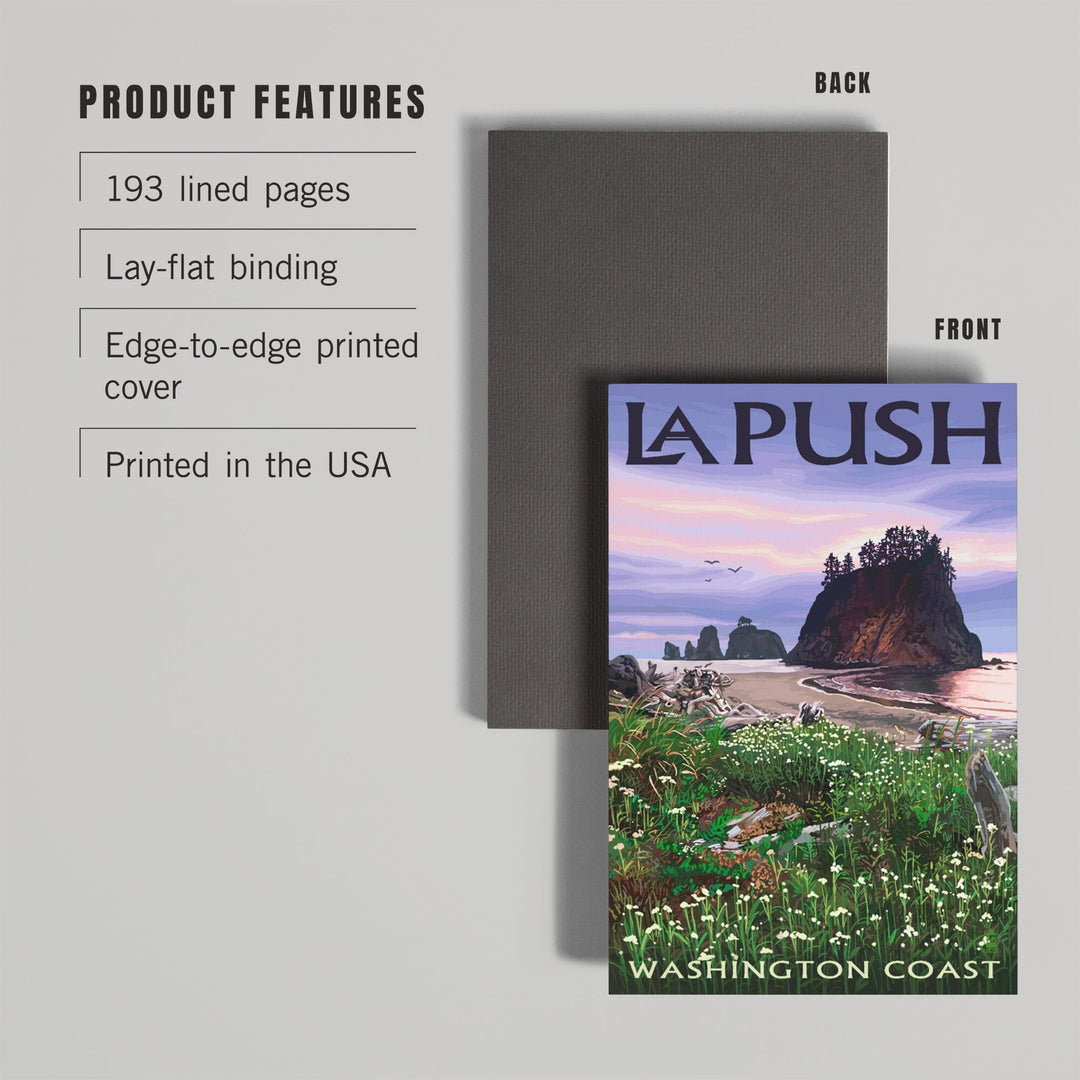 Lined 6x9 Journal, La Push, Washington, Coast, Lay Flat, 193 Pages, FSC paper Home Lantern Press 